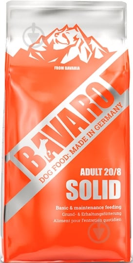 Корм для всех пород Bavaro Solid 20/8 Adult 18 кг (мясо, злаки) 18 кг - фото 1