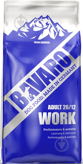 Корм для усіх порід Bavaro Work 26/12 Adult 18 кг (м'ясо, злаки) 18 кг - фото 1