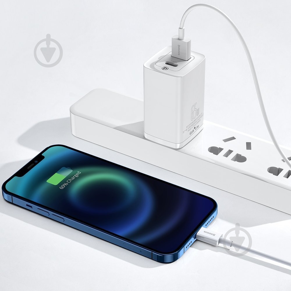 Кабель BASEUS Superior Series Fast Charging Lightning 2.4A 1 м белый (CALYS-A02) - фото 5 Кабель BASEUS Superior Series Fast Charging Lightning 2.4A 1 м белый (CALYS-A02) - фото 5