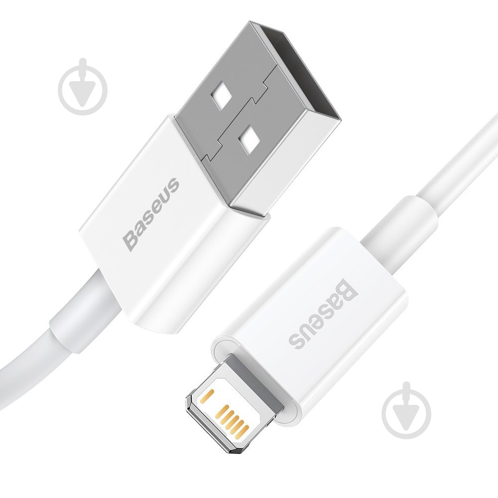 Кабель BASEUS Superior Series Fast Charging Lightning 2.4A 1 м белый (CALYS-A02) - фото 2 Кабель BASEUS Superior Series Fast Charging Lightning 2.4A 1 м белый (CALYS-A02) - фото 2