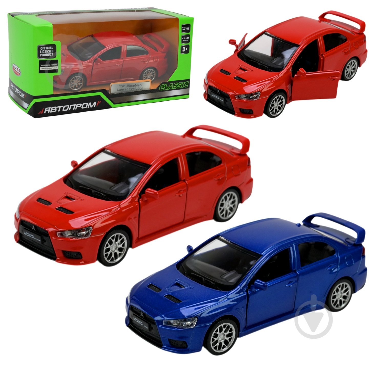 Автомодель Автопром 1:42 Mitsubishi-lancer-evolution 4335 - фото 1