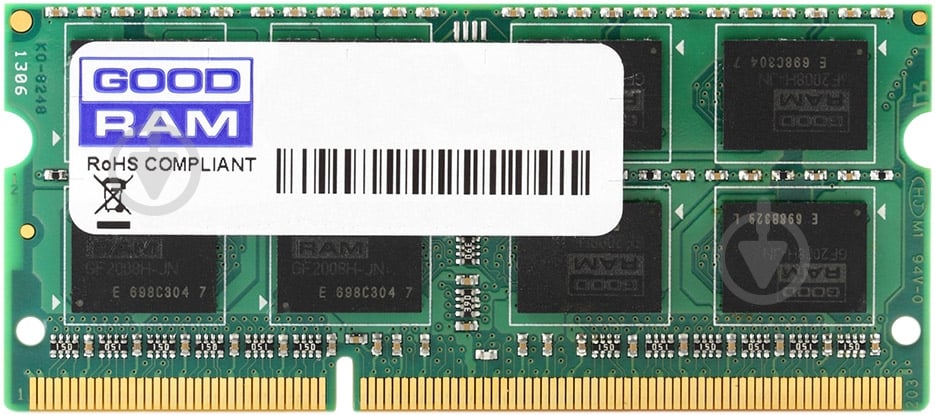 Оперативная память GOODRAM SODIMM DDR3 8 GB (1x8GB) 1600 MHz (GR1600S364L11/8G) - фото 1 Оперативная память GOODRAM SODIMM DDR3 8 GB (1x8GB) 1600 MHz (GR1600S364L11/8G) - фото 1