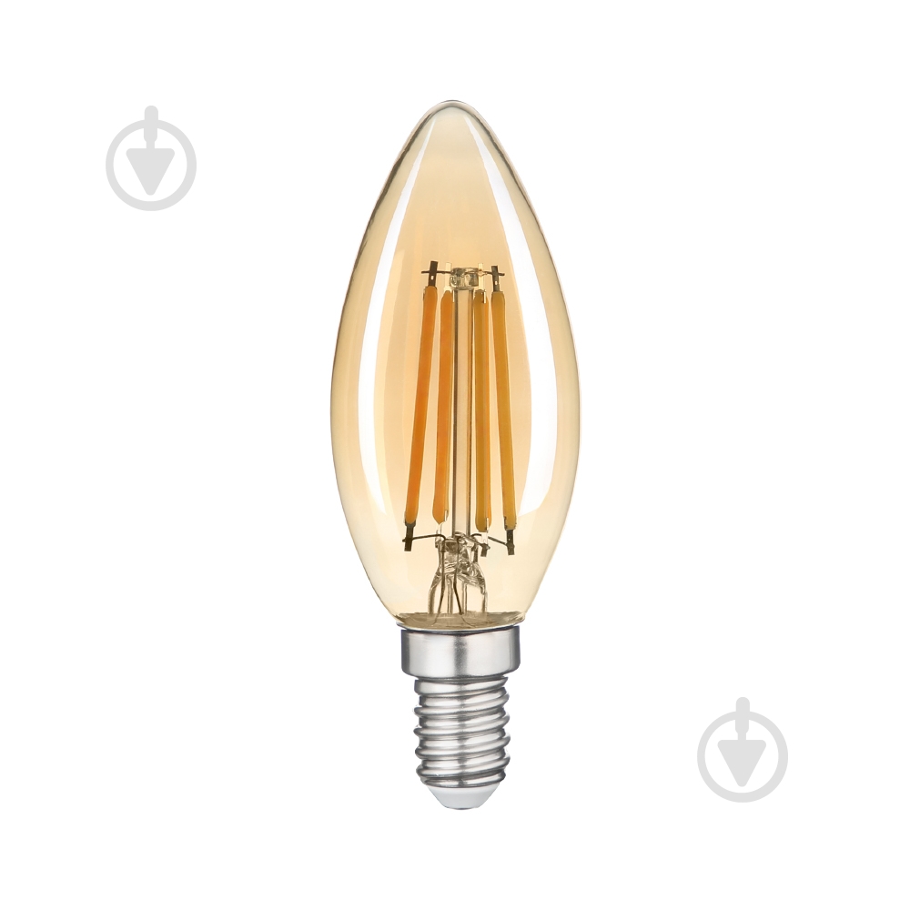 Лампа светодиодная Violux LED FILAMENT C37 6 Вт E14 2200 К 195 В прозрачная 833022 - фото 1