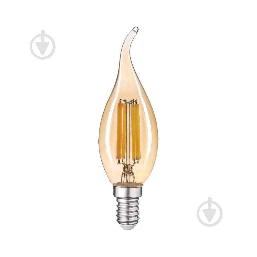 Лампа светодиодная Violux LED FILAMENT C37 6 Вт E14 2200 К 195 В прозрачная 833092 - фото 1