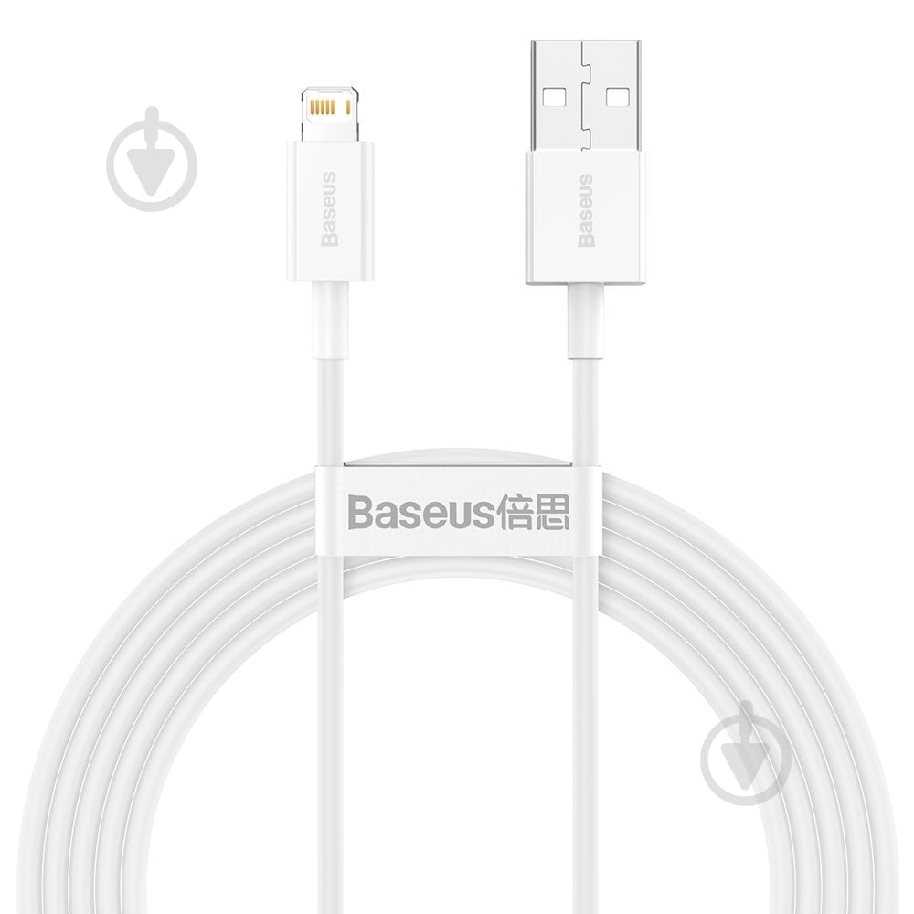 Кабель BASEUS Superior Series Fast Charging Lightning 2.4A 2 м белый (CALYS-C02) - фото 1 Кабель BASEUS Superior Series Fast Charging Lightning 2.4A 2 м белый (CALYS-C02) - фото 1
