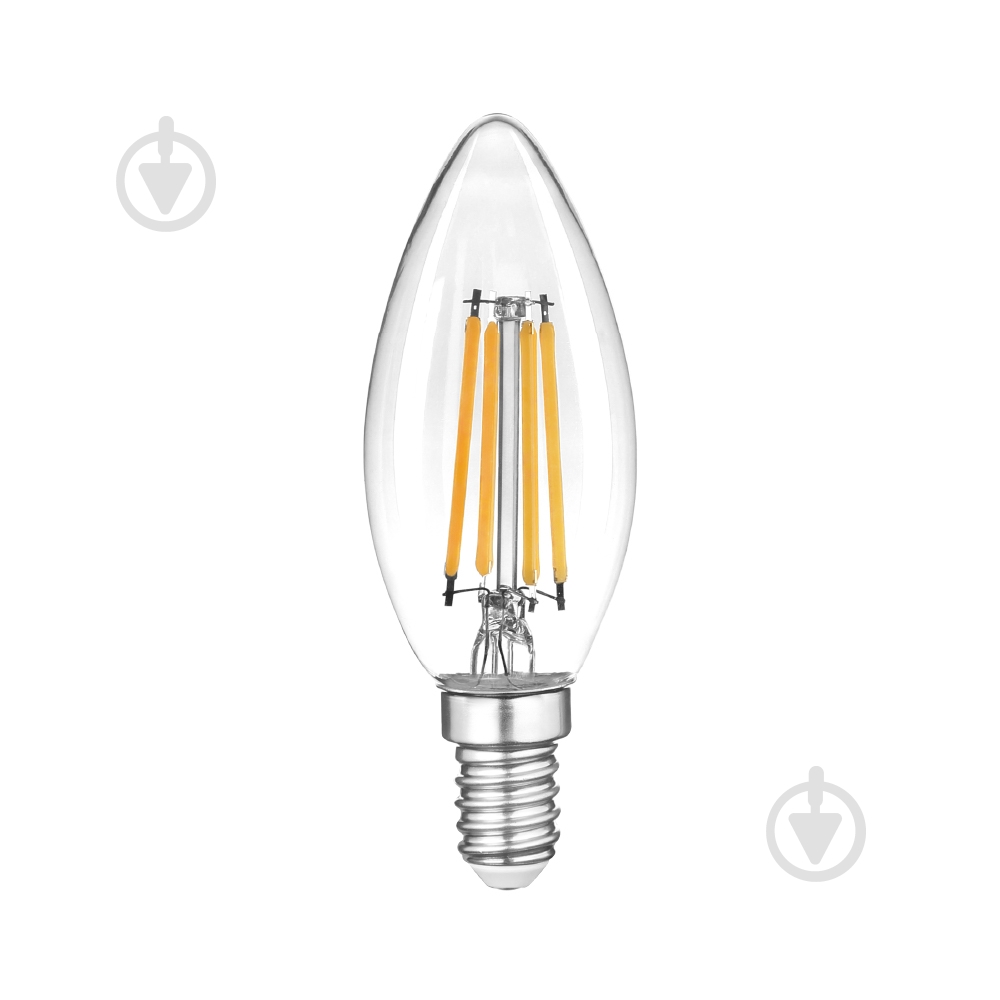 Лампа светодиодная Violux LED FILAMENT C37 9 Вт E14 4000 К 195 В прозрачная 833054 - фото 1