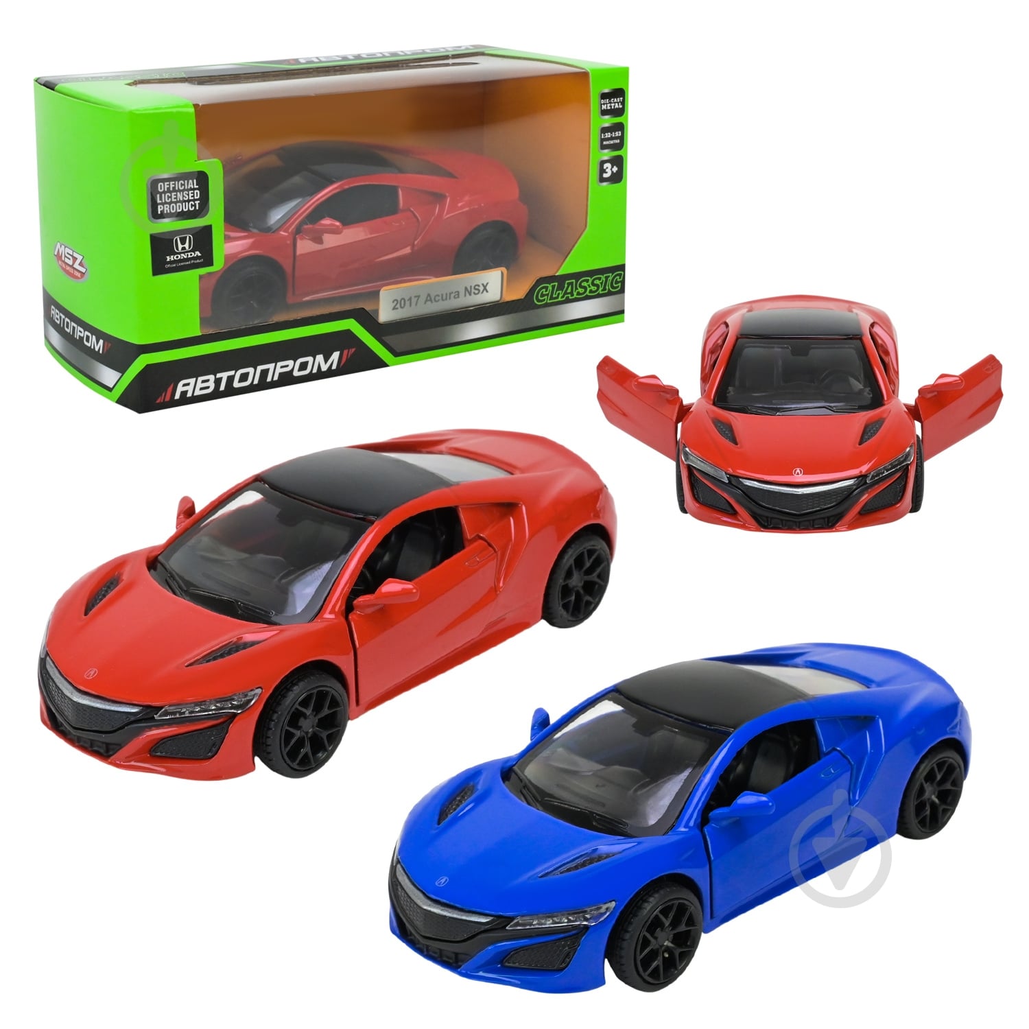 Автомодель Автопром 1:38 2017 Acura NSX 4386 - фото 1