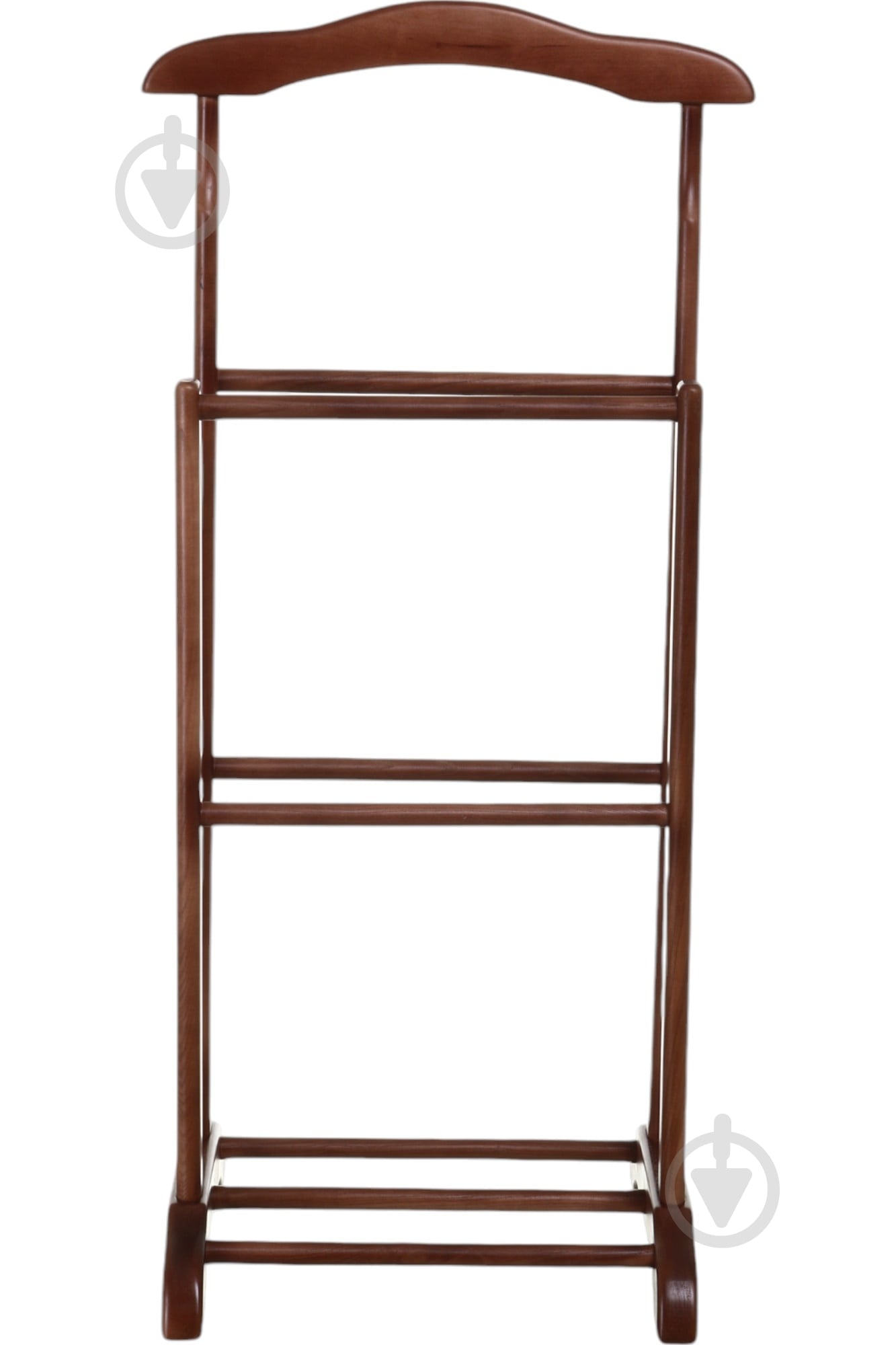 Вішалка для одягу Люкс подвійна горіх - фото 2 Вішалка для одягу Люкс подвійна горіх - фото 2