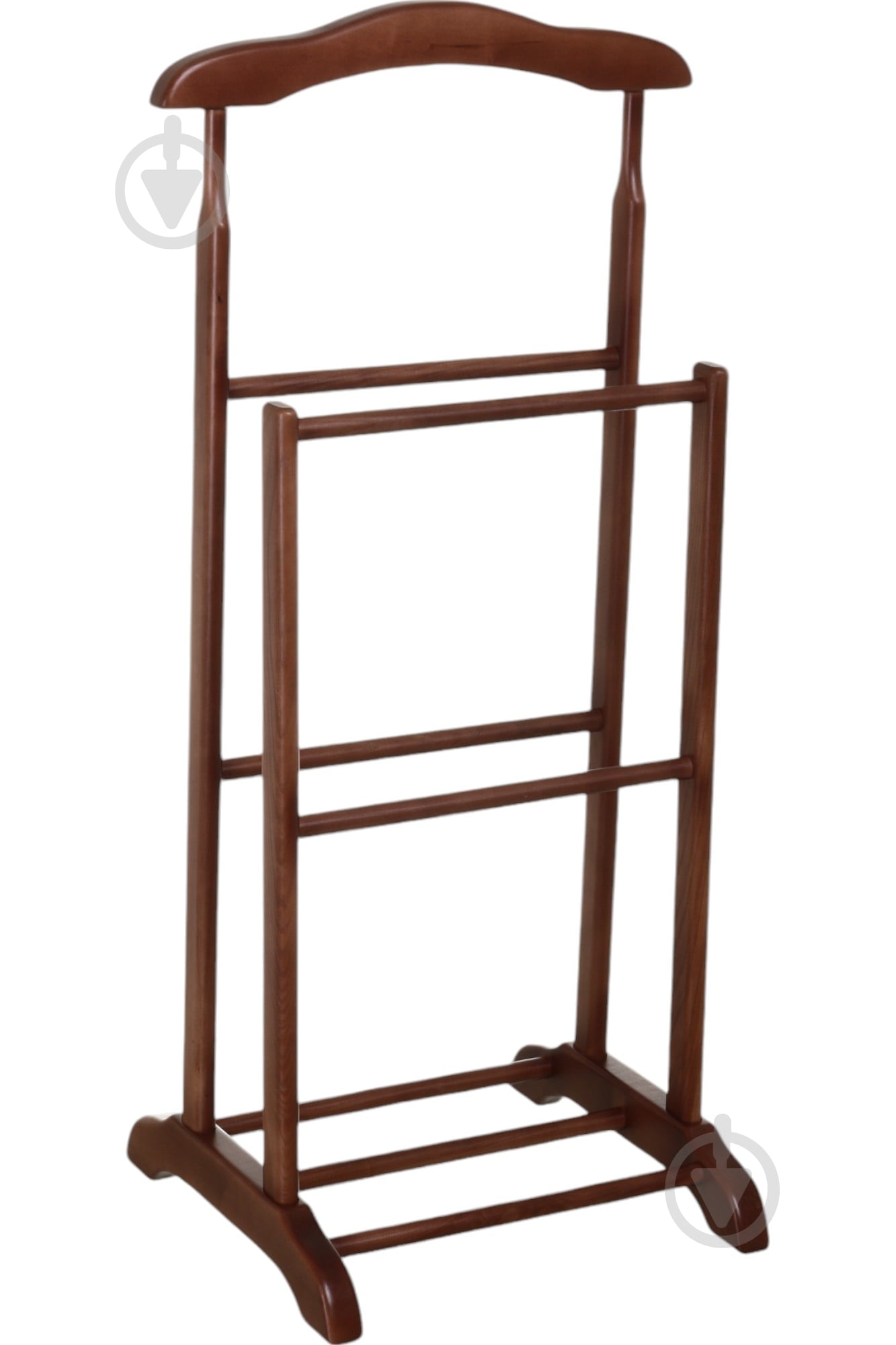 Вішалка для одягу Люкс подвійна горіх - фото 1 Вішалка для одягу Люкс подвійна горіх - фото 1