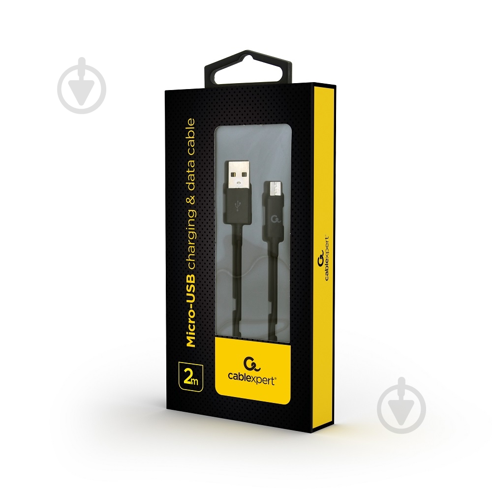 Кабель Cablexpert USB – microUSB 2 м (CC-USB2P-AMmBM-2M) USB 2.0 A-папа/Micro B-папа - фото 2