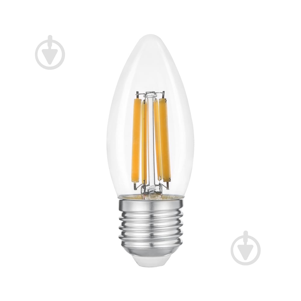 Лампа світлодіодна Violux LED FILAMENT C37 6 Вт E27 4000 К 195 В прозора 833064 - фото 1 Лампа світлодіодна Violux LED FILAMENT C37 6 Вт E27 4000 К 195 В прозора 833064 - фото 1