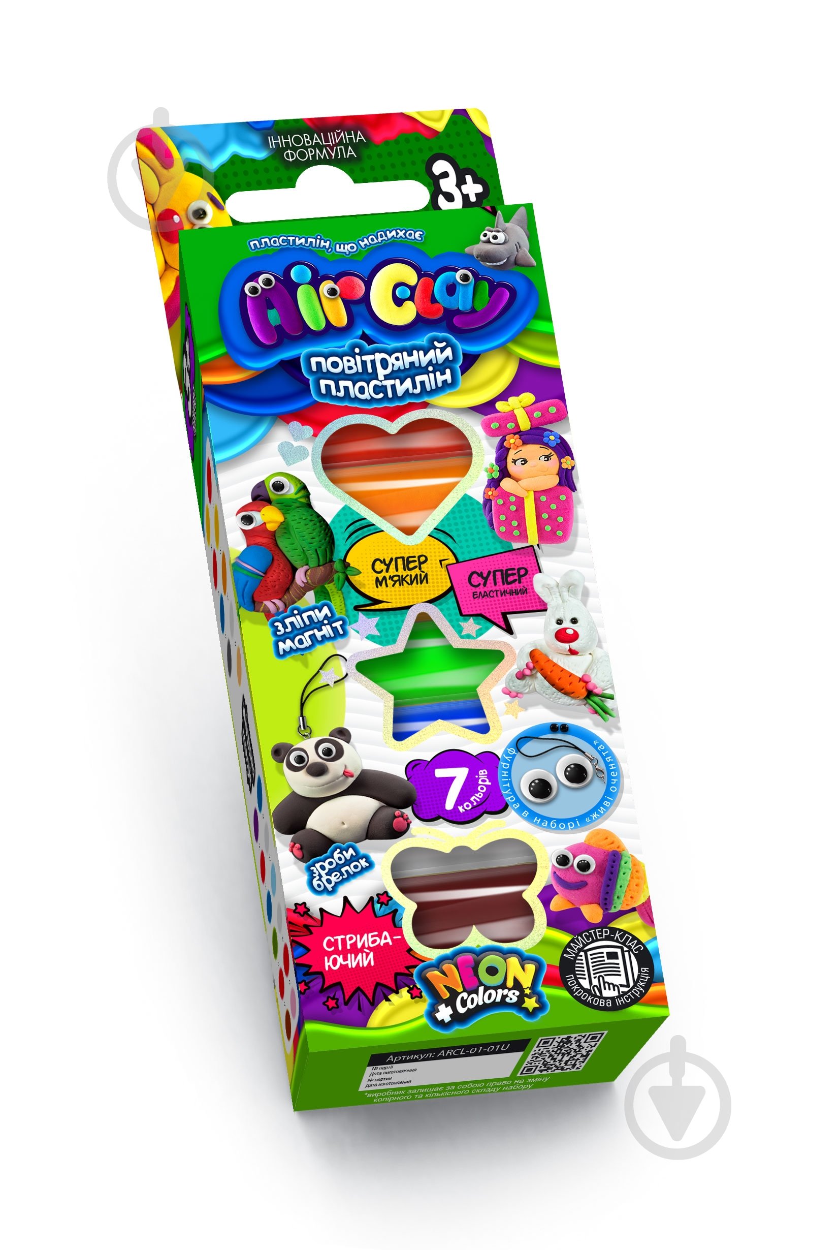 Набор для творчества Danko Toys AIR CLAY укр. (30) в ассортименте - фото 1