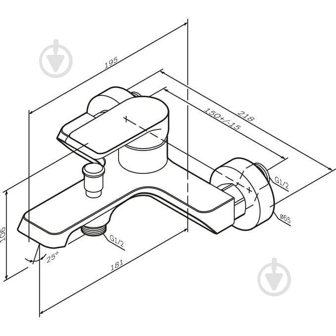 Змішувач для ванни AM.PM F9H10000 Flash - фото 7 Змішувач для ванни AM.PM F9H10000 Flash - фото 7