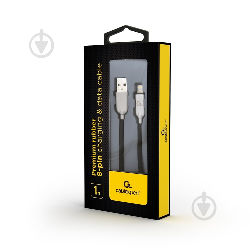 Кабель Cablexpert Lightning – USB 1 м черный (CC-USB2R-AMLM-1M) USB 2.0 А-папа/Lightning - фото 2 Кабель Cablexpert Lightning – USB 1 м черный (CC-USB2R-AMLM-1M) USB 2.0 А-папа/Lightning - фото 2
