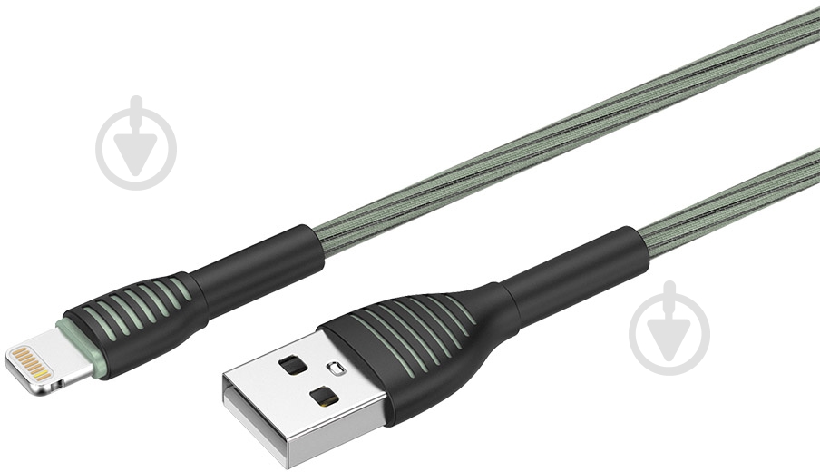 Кабель ColorWay USB - Apple Lightning (braided cloth) 3 А 1 м сірий (CW-CBUL041-GR) - фото 4 Кабель ColorWay USB - Apple Lightning (braided cloth) 3 А 1 м сірий (CW-CBUL041-GR) - фото 4