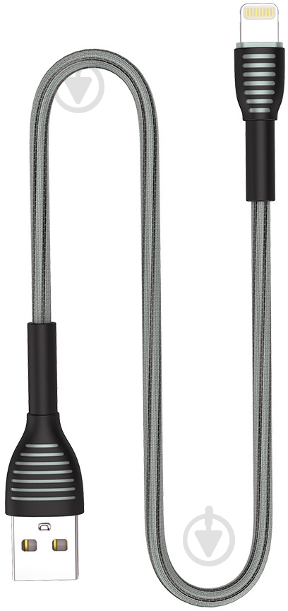 Кабель ColorWay USB - Apple Lightning (braided cloth) 3 А 1 м сірий (CW-CBUL041-GR) - фото 6 Кабель ColorWay USB - Apple Lightning (braided cloth) 3 А 1 м сірий (CW-CBUL041-GR) - фото 6