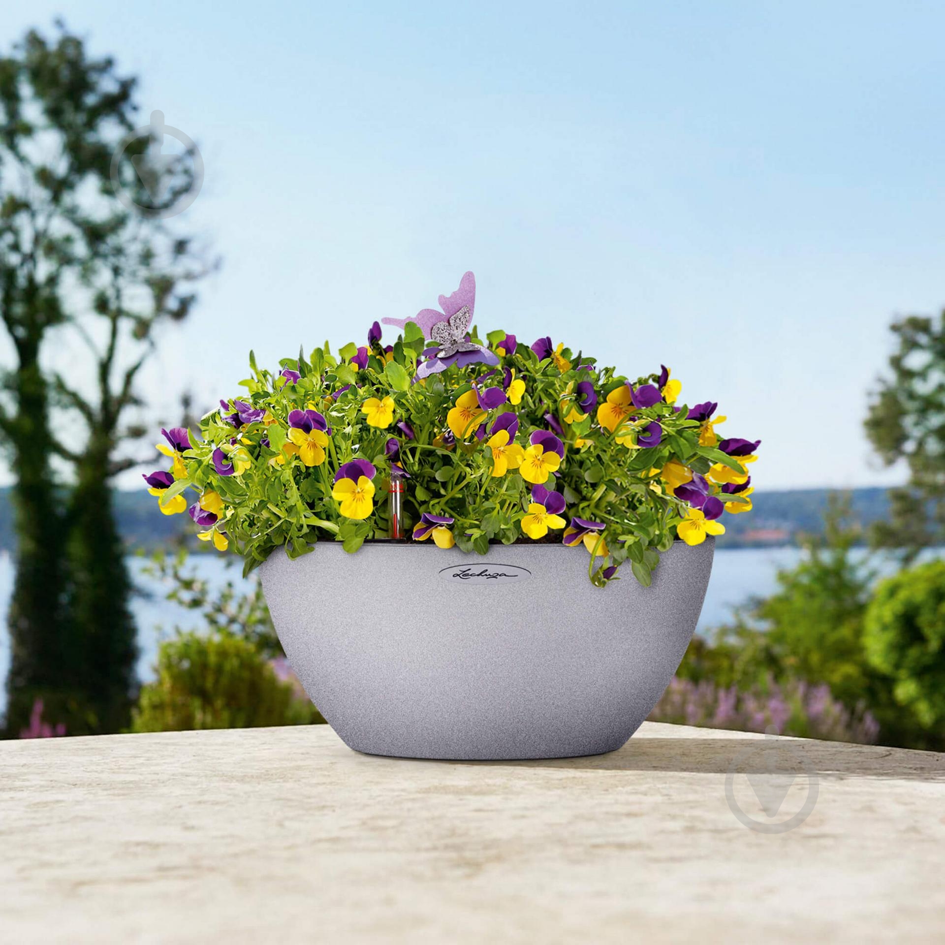 Вазон декоративный Lechuza Cubeto Color 40 круглый 11,5 л серый камень (13840) - фото 5 Вазон декоративный Lechuza Cubeto Color 40 круглый 11,5 л серый камень (13840) - фото 5