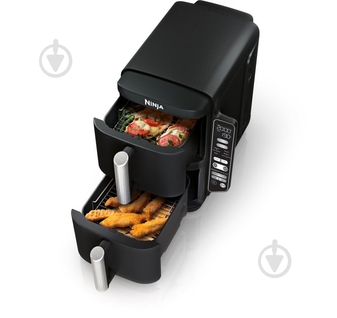 ВИТРИНА! Мультипечь NINJA Double Stack Air fryer double basket vertical 7.6l - black - фото 14