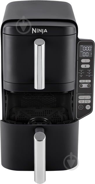 ВИТРИНА! Мультипечь NINJA Double Stack Air fryer double basket vertical 7.6l - black - фото 8