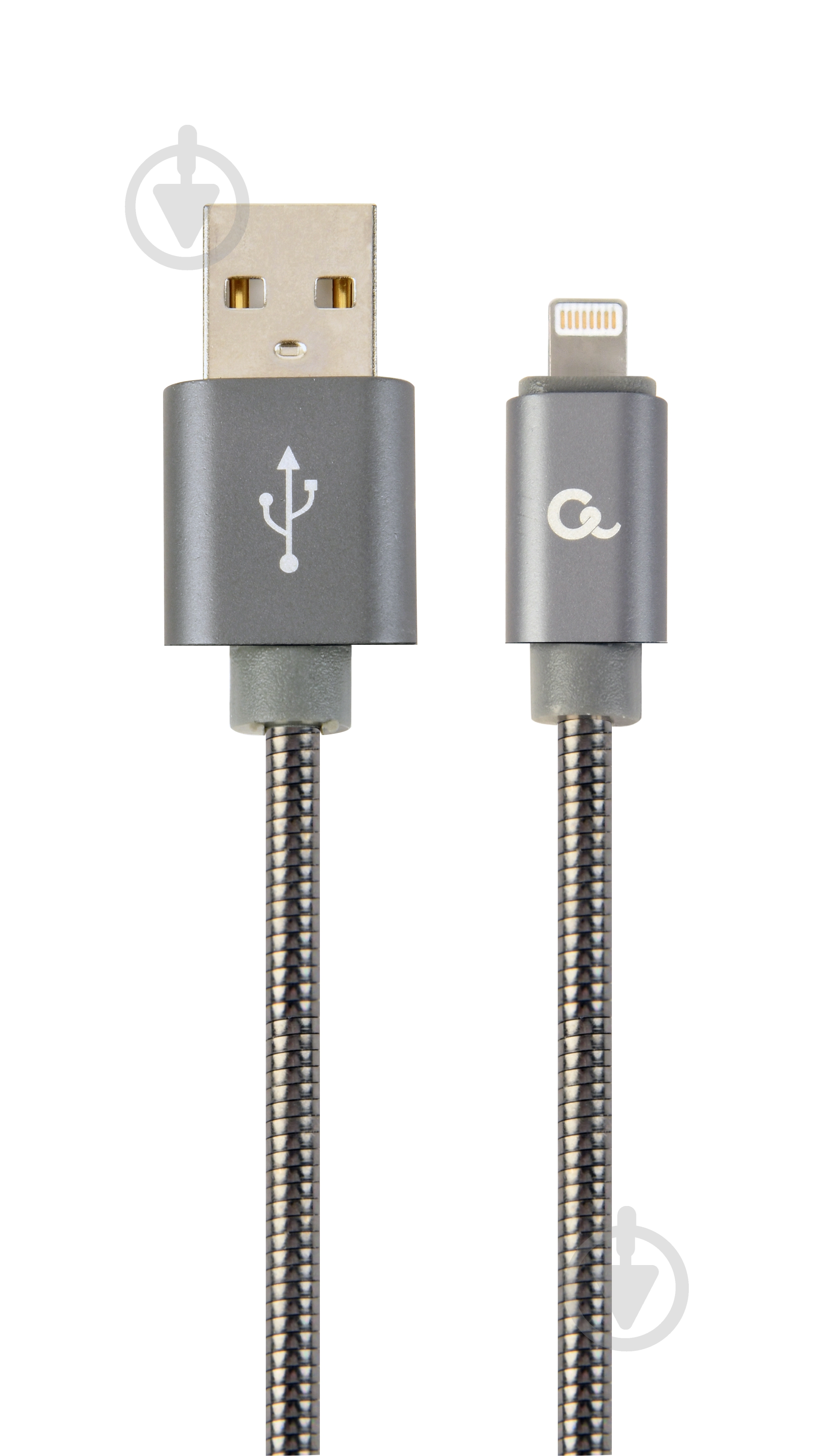Кабель Cablexpert Lightning – USB 2 м серый (CC-USB2S-AMLM-2M-BG) USB 2.0 А-папа/Lightning - фото 1