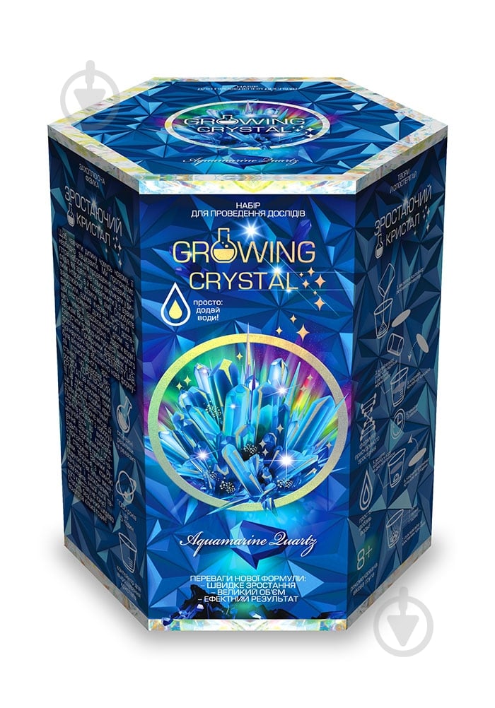 Ігровий набір Danko Toys для проведення дослідів GROWING CRYSTAL укр. (8) в асортименті - фото 1