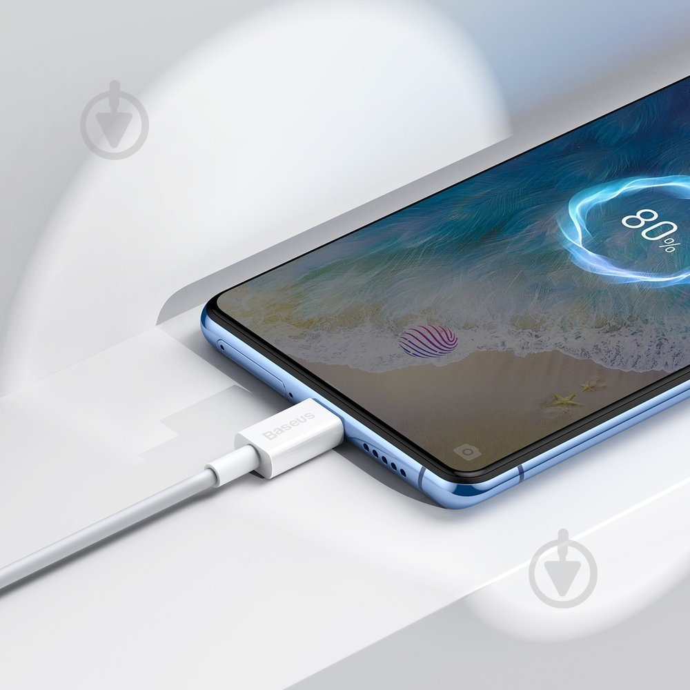Кабель BASEUS Superior Series Fast Charging Data Cable USB to Micro 2 A 1 м белый (CAMYS-02) - фото 4