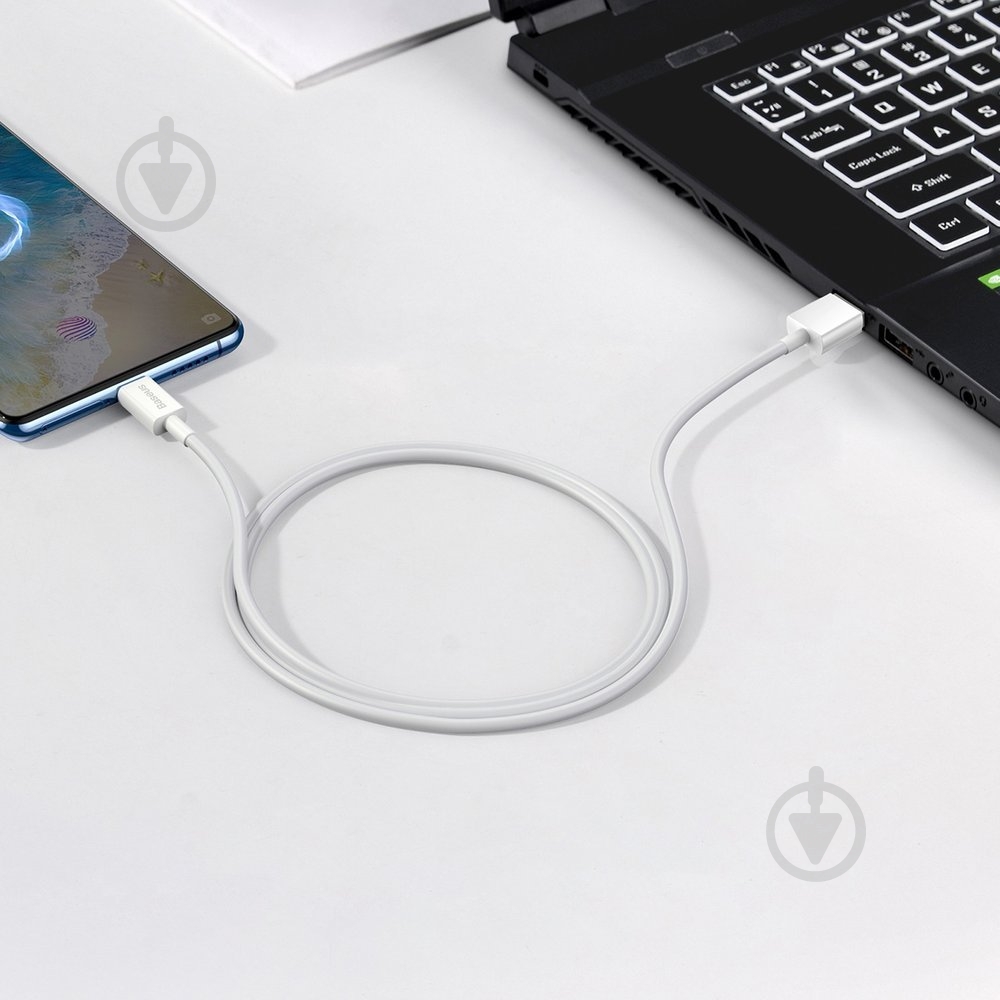 Кабель BASEUS Superior Series Fast Charging Data Cable USB to Micro 2 A 1 м белый (CAMYS-02) - фото 5