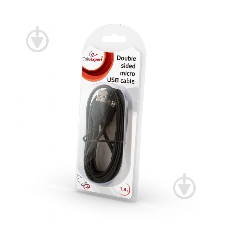 Кабель Cablexpert 1,8 м черный (CCB-USB2-AMmDM-6) USB2.0 A-папа/Micro USB - фото 2 Кабель Cablexpert 1,8 м черный (CCB-USB2-AMmDM-6) USB2.0 A-папа/Micro USB - фото 2