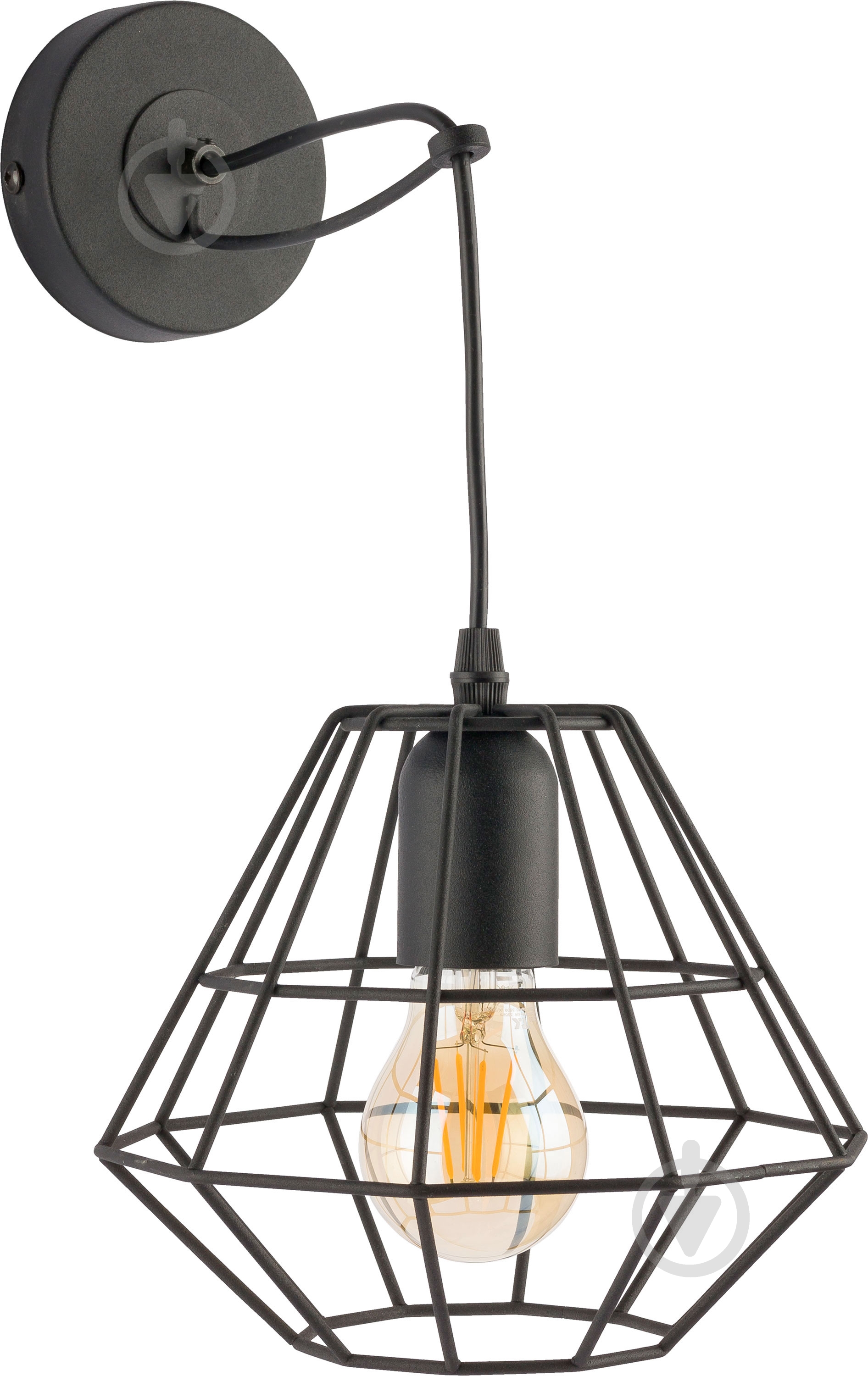 ВІТРИНА! Бра TK Lighting Diamond 1x60 Вт E27 чорний 2183 - фото 1 ВІТРИНА! Бра TK Lighting Diamond 1x60 Вт E27 чорний 2183 - фото 1