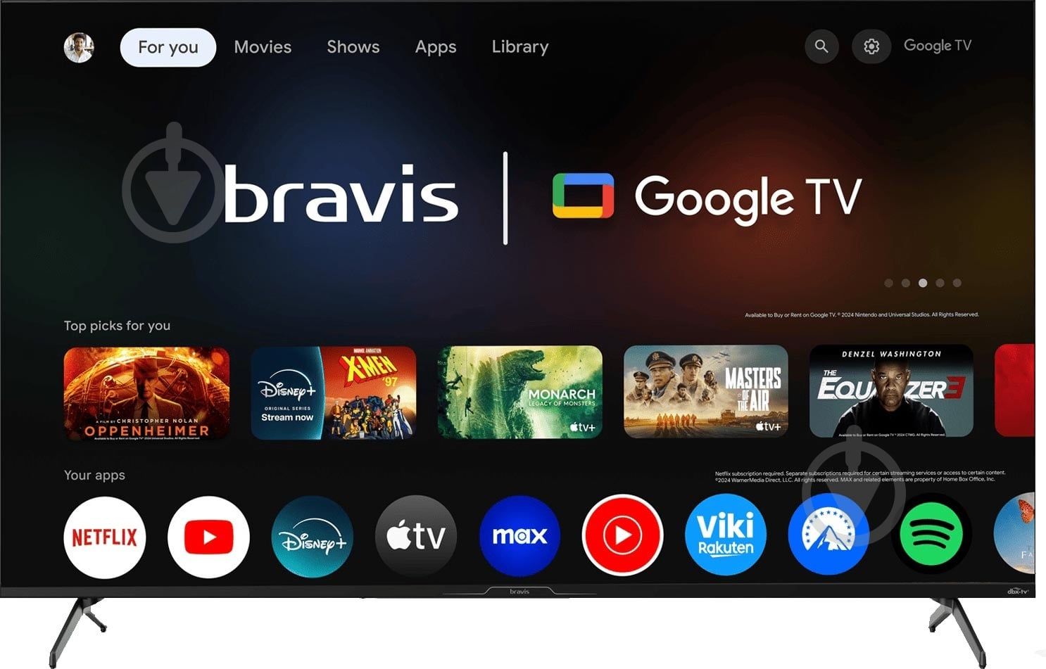Телевизор Bravis 50" QLED 50L7000Q - фото 2