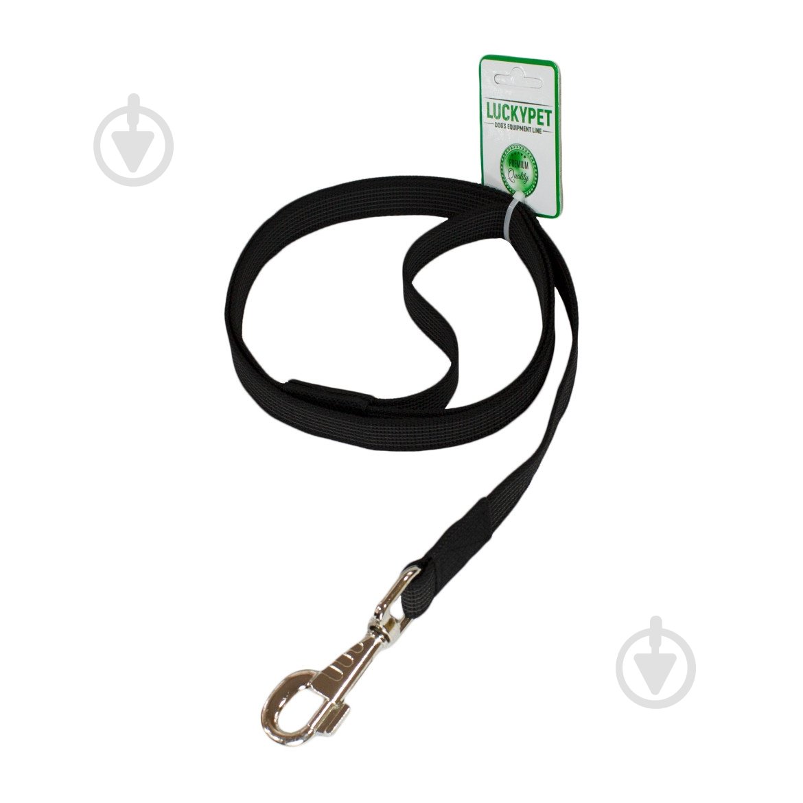 Повідець для собак Lucky Pet прогумований капрон 20/200 чорний - фото 1 Повідець для собак Lucky Pet прогумований капрон 20/200 чорний - фото 1