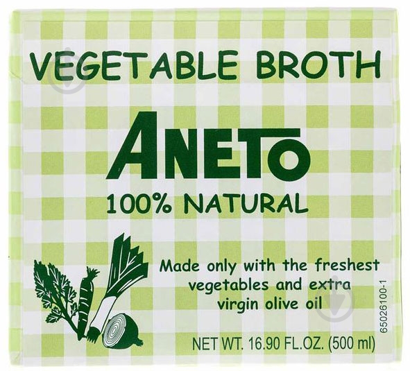 Бульон Aneto 100% natural овощной 500 мл - фото 1