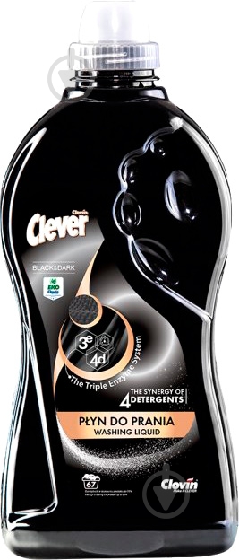 Гель для машинной и ручной стирки Clever Black & Dark 2 л - фото 1