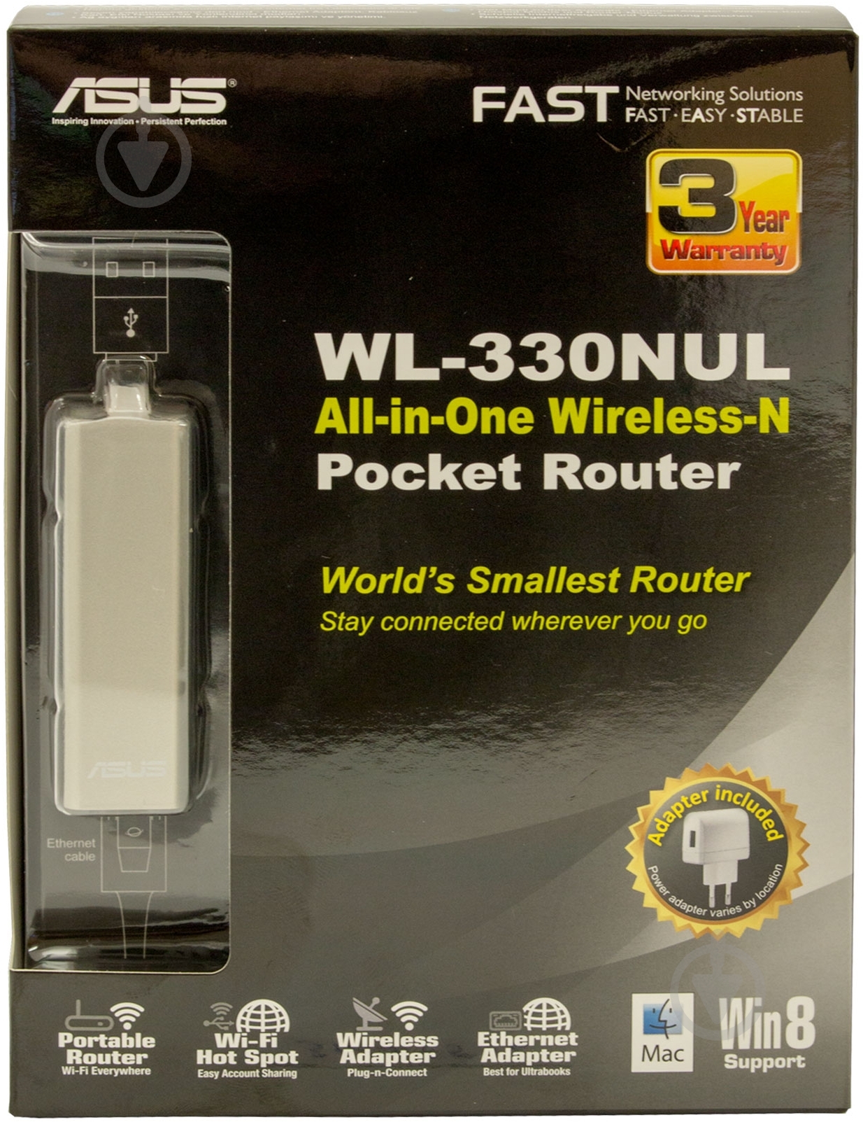 Роутер беспроводной ASUS WL-330NUL - фото 1 Роутер беспроводной ASUS WL-330NUL - фото 1