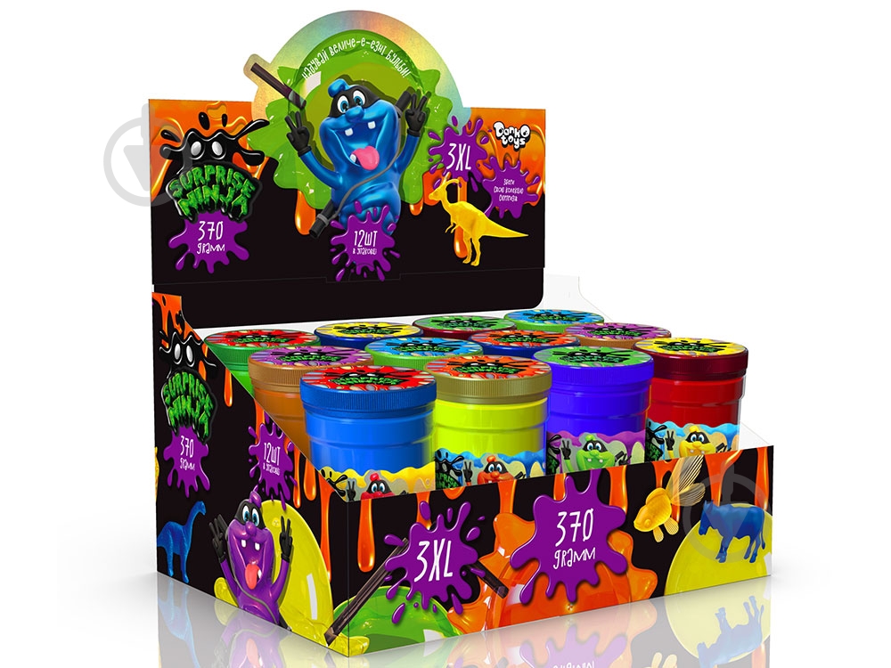 Масса для лепки Danko Toys Surprise Ninja 3 XL укр. (12) в ассортименте - фото 1 Масса для лепки Danko Toys Surprise Ninja 3 XL укр. (12) в ассортименте - фото 1