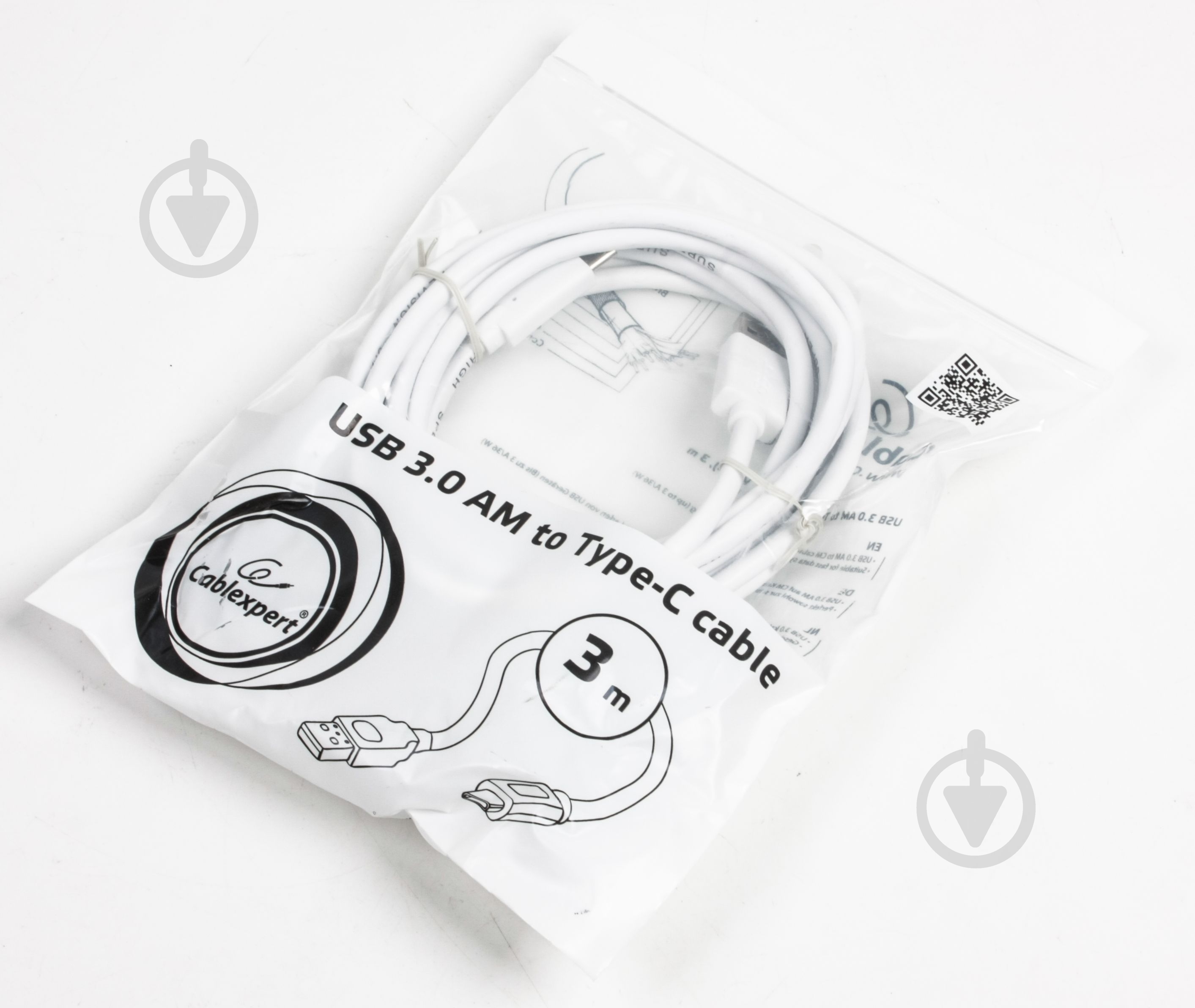Кабель Cablexpert USB Type-C – USB 3.0 3 м белый (CCP-USB3-AMCM-W-10) премиум - фото 4