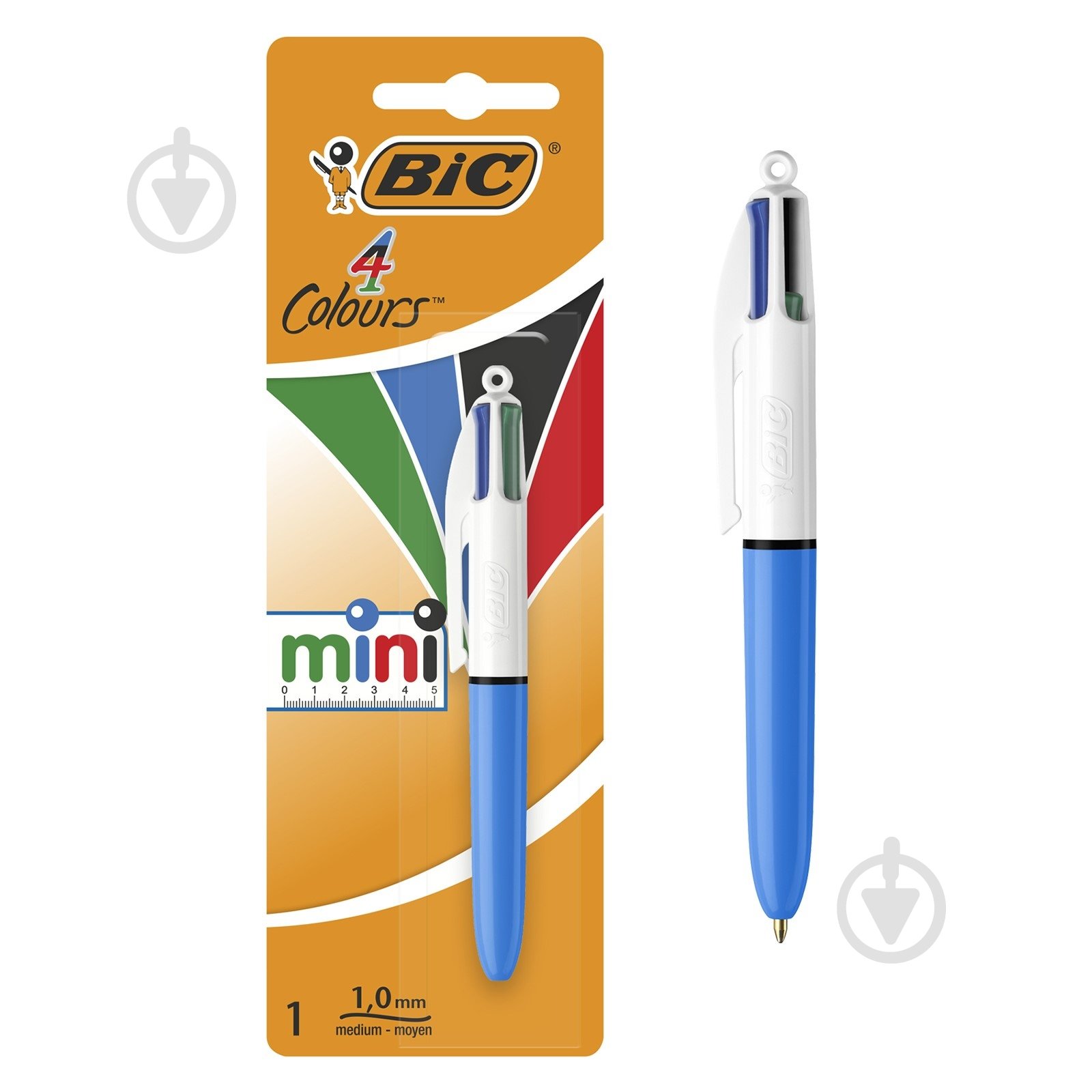 Ручка шариковая BIC 4 Цвет Mini 1 шт. - фото 1