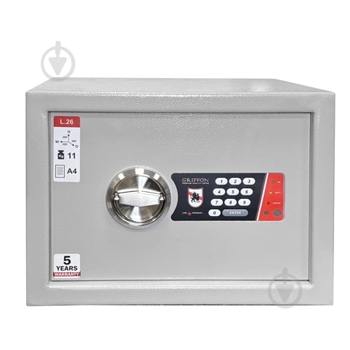 Сейф меблевий Griffon L.26.E Grey - фото 1