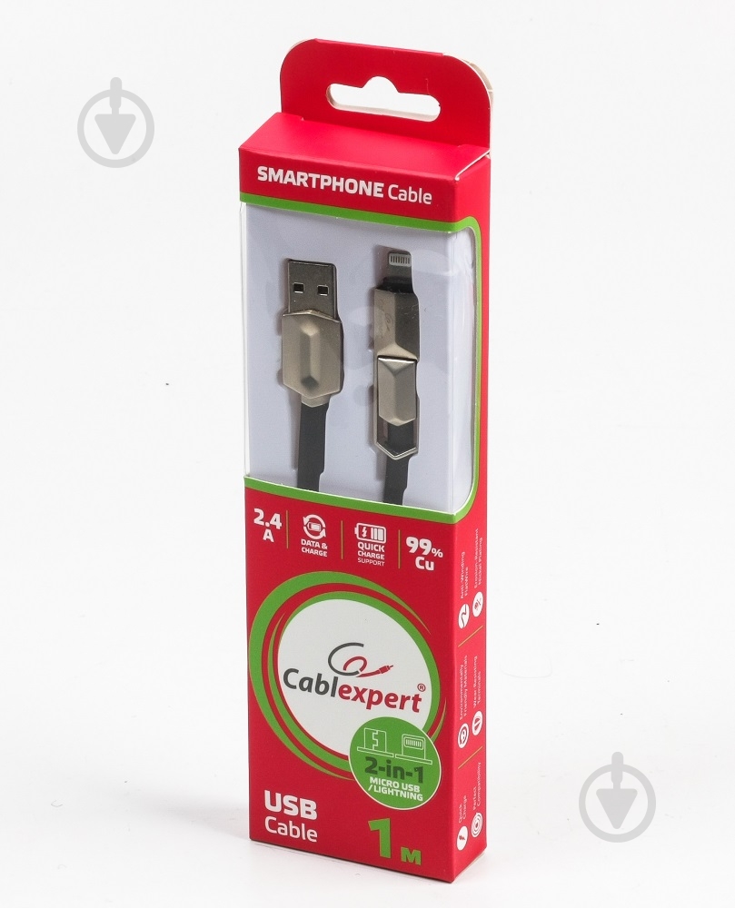 Дата-кабель Cablexpert 1 м (CCPB-ML-USB-05BK) USB 2.0/Lightning/Micro USB - фото 5