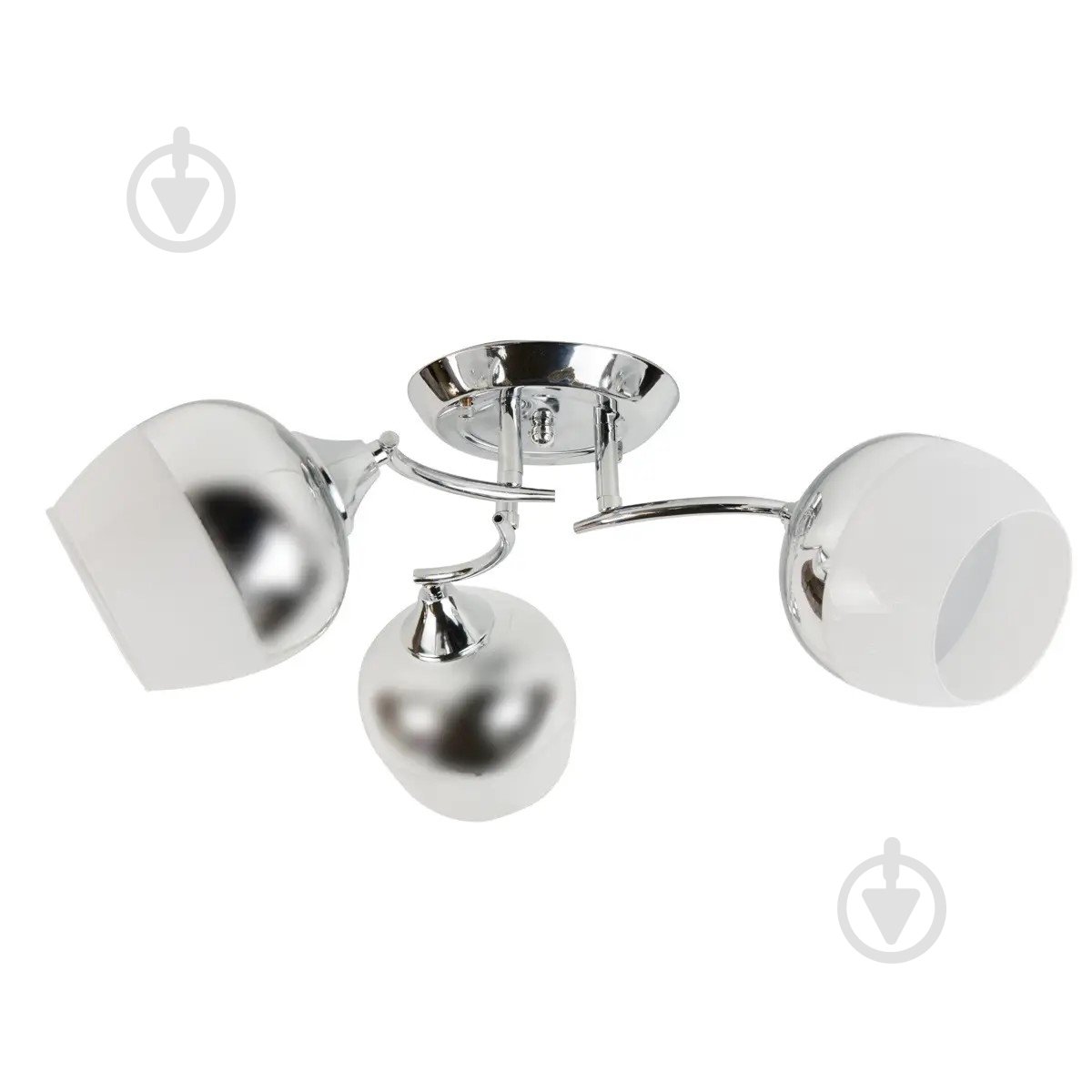 Люстра стельова Focus Light 3x60 Вт E27 хром із білим M3122/3 - фото 1