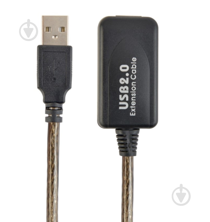 Кабель Cablexpert USB-удлинитель 5 м черный (UAE-01-5M) удлинитель USB2.0 - фото 1