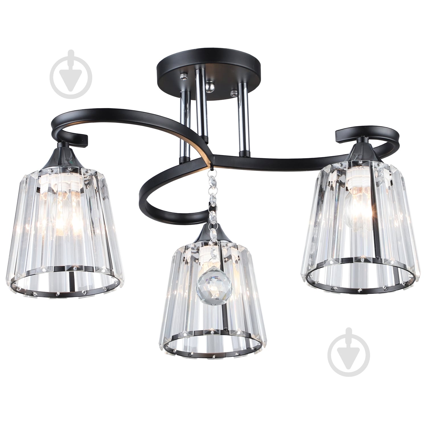Люстра стельова Victoria Lighting 3x60 Вт E27 чорний Sands/PL3 black - фото 1 Люстра стельова Victoria Lighting 3x60 Вт E27 чорний Sands/PL3 black - фото 1
