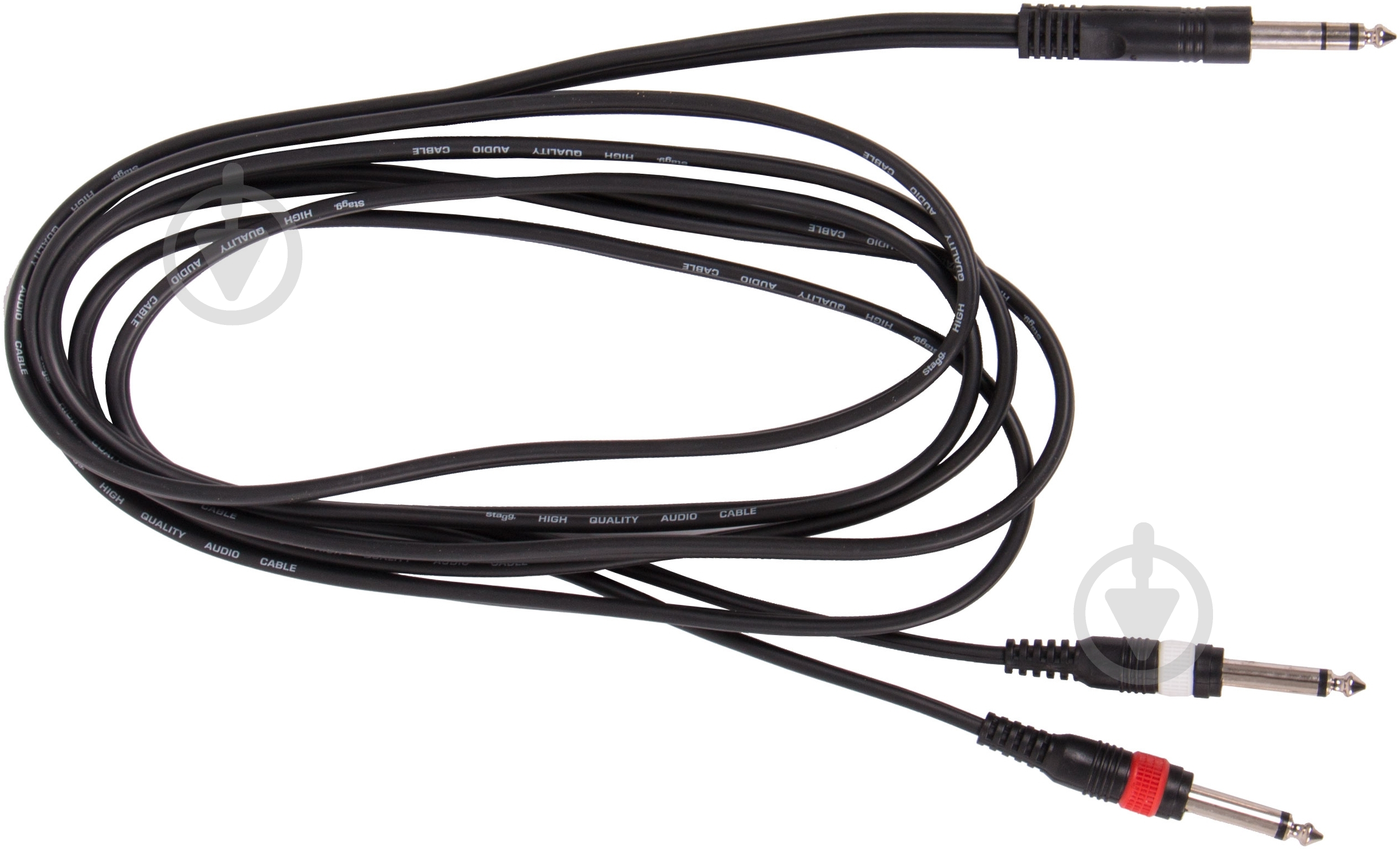 Кабель STAGG 6,3 мм – 2x6,3 мм 3 м чорний (SYC3/PS2P E) - фото 1