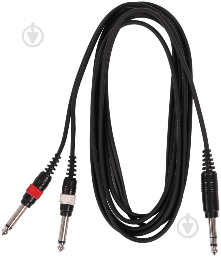 Кабель STAGG 6,3 мм – 2x6,3 мм 3 м черный (YC-03/2P1PSH-) - фото 1