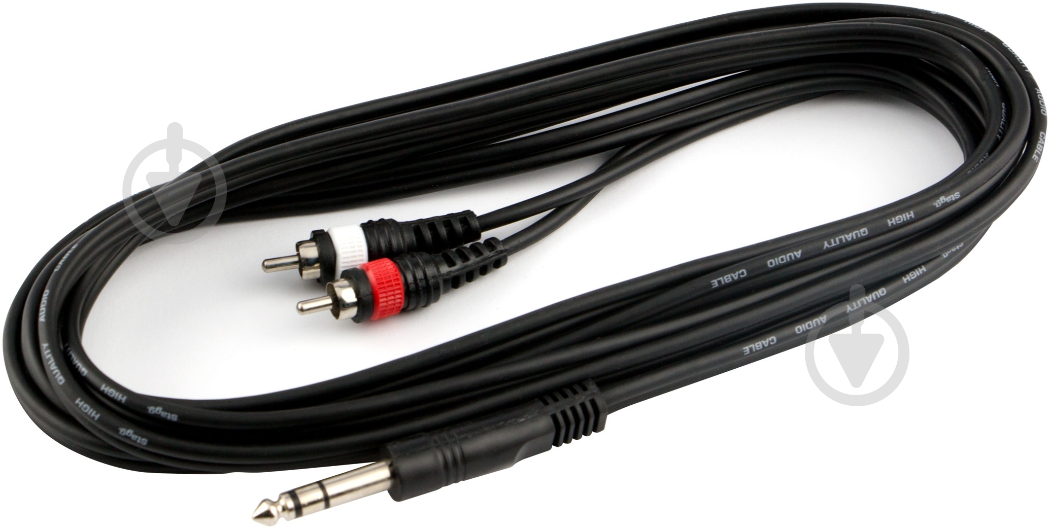 Кабель STAGG 6,3 мм – 2xRCA 3 м черный (SYC3/PS2CM E) - фото 2