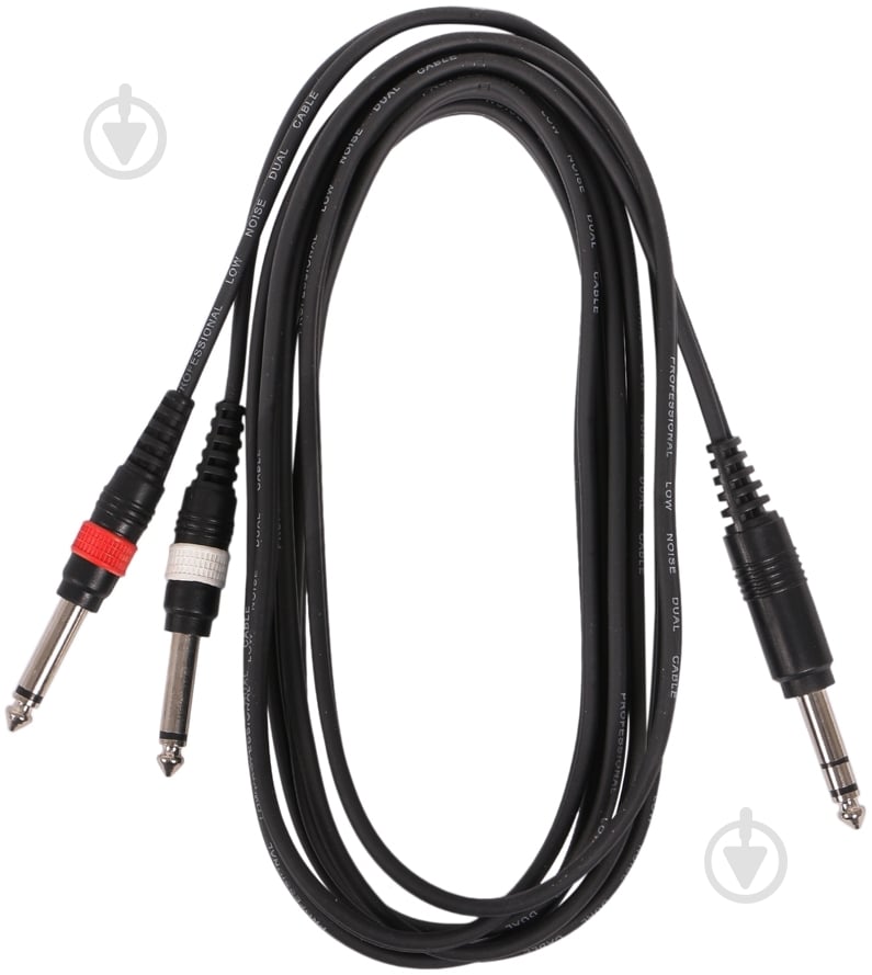 Кабель STAGG 6,3 мм – 2x6,3 мм 3 м черный (YC-03/2P1PS PH-) - фото 1 Кабель STAGG 6,3 мм – 2x6,3 мм 3 м черный (YC-03/2P1PS PH-) - фото 1