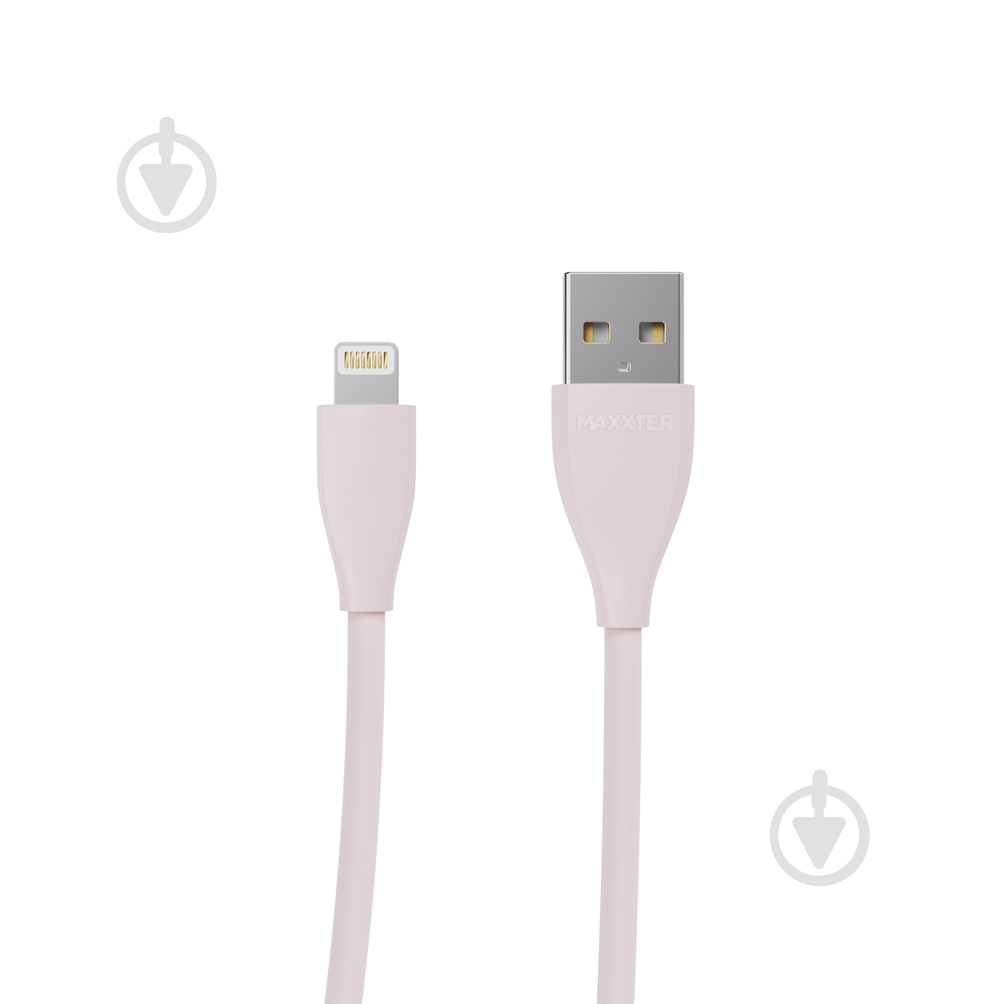 Кабель Maxxter 1 м розовый (UB-L-USB-01GP) USB 20 А-папа/Lightning - фото 1 Кабель Maxxter 1 м розовый (UB-L-USB-01GP) USB 20 А-папа/Lightning - фото 1