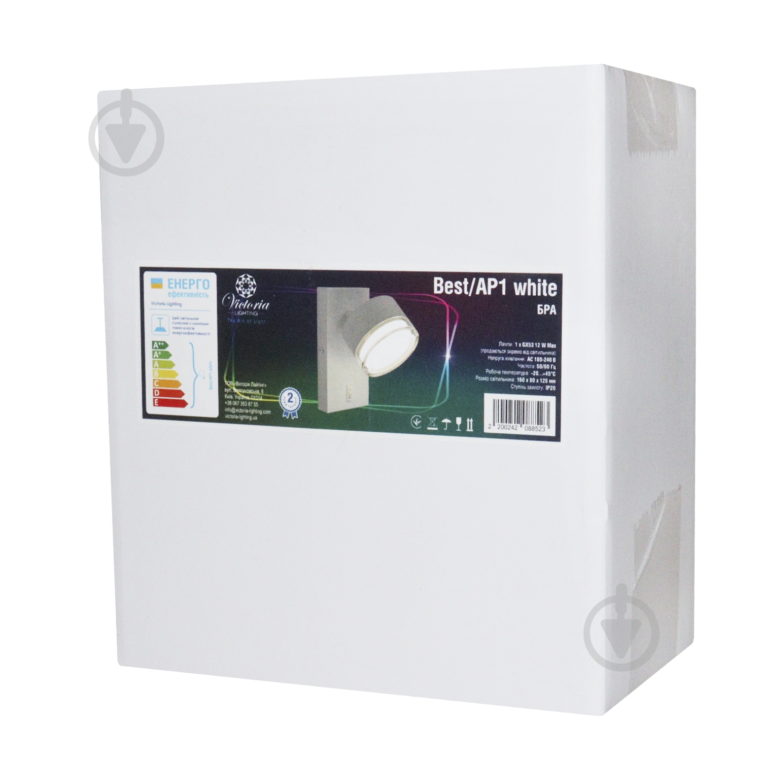 Бра Victoria Lighting 12 Вт GX53 білий Best/AP1 white - фото 4 Бра Victoria Lighting 12 Вт GX53 білий Best/AP1 white - фото 4