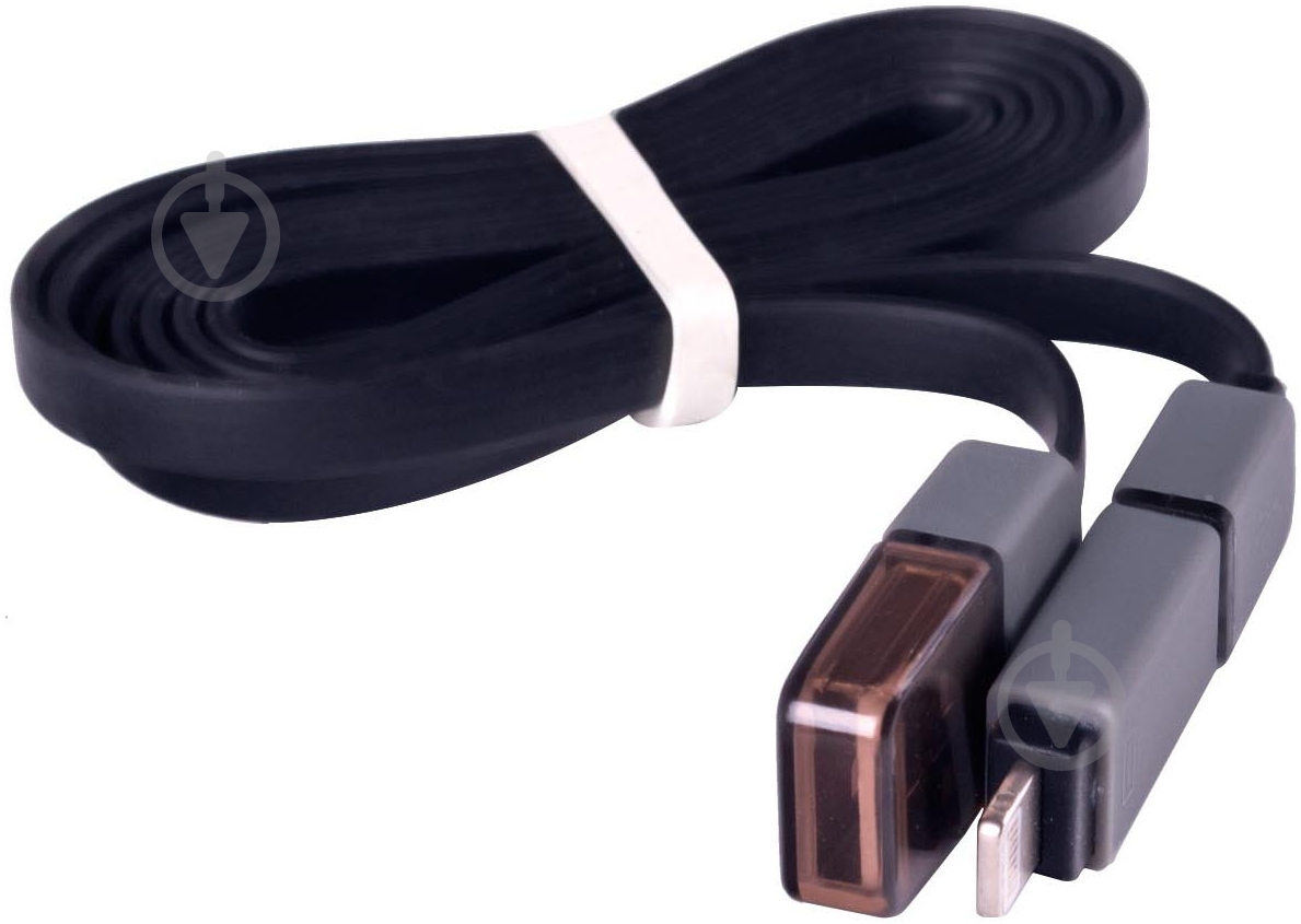 Кабель Easy Link USB – microUSB + Apple Lightning 0.95 м черный (EL-522, black) - фото 2