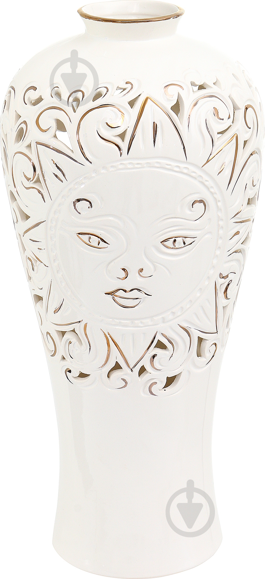 Ваза керамическая белая Сакура 43 см - фото 1